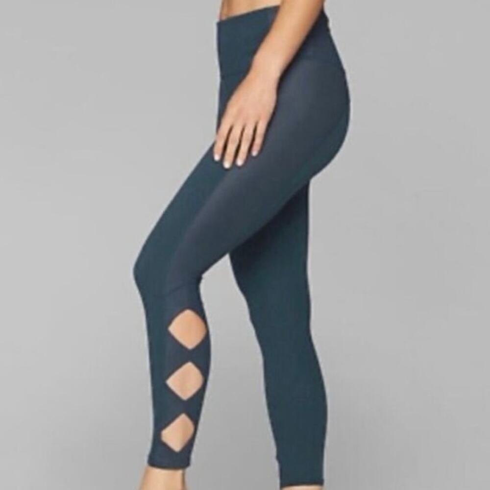 Athleta cobra tight leggings teal size small